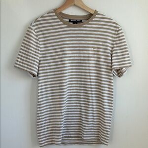 Michael Kors Beige and White Striped Tee